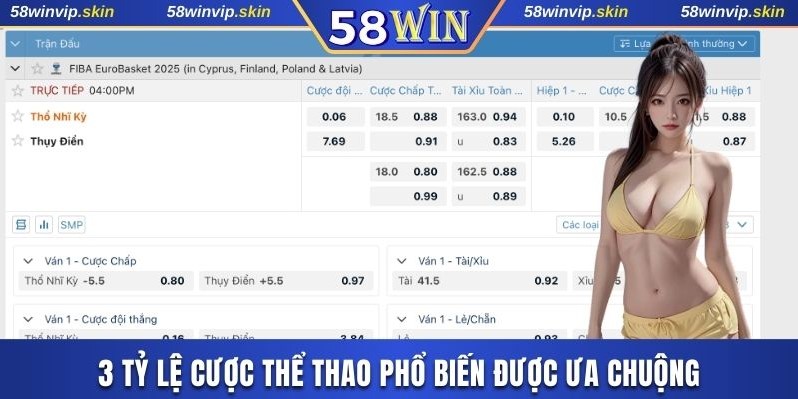 3 tỷ lệ cược thể thao phổ biến được ưa chuộng