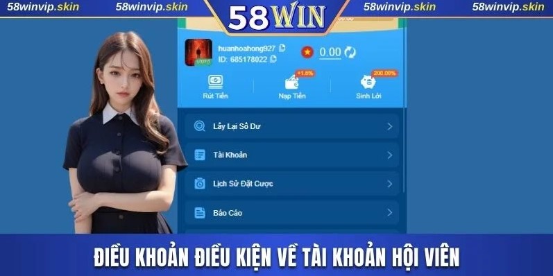 Điều khoản điều kiện rõ ràng về tài khoản hội viên