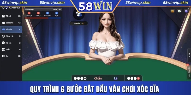 Quy trình 6 bước bắt đầu ván chơi xóc đĩa